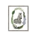 Picture of Palm Wreath Zebra _GroupedProduct_Rectangle_Portrait_Mini_ _GroupedProduct_Rectangle_Portrait_Framed_Matted_