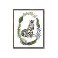 Picture of Palm Wreath Zebra _GroupedProduct_Rectangle_Portrait_Mini_ _GroupedProduct_Rectangle_Portrait_Framed_Matted_