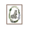 Picture of Palm Wreath Zebra _GroupedProduct_Rectangle_Portrait_Mini_ _GroupedProduct_Rectangle_Portrait_Framed_Matted_
