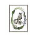 Picture of Palm Wreath Zebra _GroupedProduct_Rectangle_Portrait_Mini_ _GroupedProduct_Rectangle_Portrait_Framed_Matted_