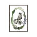 Picture of Palm Wreath Zebra _GroupedProduct_Rectangle_Portrait_Mini_ _GroupedProduct_Rectangle_Portrait_Framed_Matted_