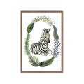 Picture of Palm Wreath Zebra _GroupedProduct_Rectangle_Portrait_Mini_ _GroupedProduct_Rectangle_Portrait_Framed_Matted_