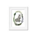 Picture of Palm Wreath Zebra _GroupedProduct_Rectangle_Portrait_Mini_ _GroupedProduct_Rectangle_Portrait_Framed_Matted_
