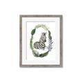 Picture of Palm Wreath Zebra _GroupedProduct_Rectangle_Portrait_Mini_ _GroupedProduct_Rectangle_Portrait_Framed_Matted_
