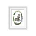 Picture of Palm Wreath Zebra _GroupedProduct_Rectangle_Portrait_Mini_ _GroupedProduct_Rectangle_Portrait_Framed_Matted_