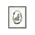 Picture of Palm Wreath Zebra _GroupedProduct_Rectangle_Portrait_Mini_ _GroupedProduct_Rectangle_Portrait_Framed_Matted_