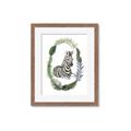 Picture of Palm Wreath Zebra _GroupedProduct_Rectangle_Portrait_Mini_ _GroupedProduct_Rectangle_Portrait_Framed_Matted_
