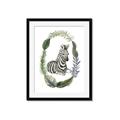 Picture of Palm Wreath Zebra _GroupedProduct_Rectangle_Portrait_Mini_ _GroupedProduct_Rectangle_Portrait_Framed_Matted_