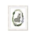 Picture of Palm Wreath Zebra _GroupedProduct_Rectangle_Portrait_Mini_ _GroupedProduct_Rectangle_Portrait_Framed_Matted_