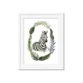 Picture of Palm Wreath Zebra _GroupedProduct_Rectangle_Portrait_Mini_ _GroupedProduct_Rectangle_Portrait_Framed_Matted_