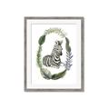 Picture of Palm Wreath Zebra _GroupedProduct_Rectangle_Portrait_Mini_ _GroupedProduct_Rectangle_Portrait_Framed_Matted_