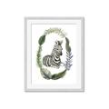 Picture of Palm Wreath Zebra _GroupedProduct_Rectangle_Portrait_Mini_ _GroupedProduct_Rectangle_Portrait_Framed_Matted_