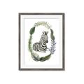 Picture of Palm Wreath Zebra _GroupedProduct_Rectangle_Portrait_Mini_ _GroupedProduct_Rectangle_Portrait_Framed_Matted_