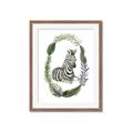 Picture of Palm Wreath Zebra _GroupedProduct_Rectangle_Portrait_Mini_ _GroupedProduct_Rectangle_Portrait_Framed_Matted_