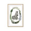 Picture of Palm Wreath Zebra _GroupedProduct_Rectangle_Portrait_Mini_ _GroupedProduct_Rectangle_Portrait_Framed_Matted_