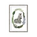 Picture of Palm Wreath Zebra _GroupedProduct_Rectangle_Portrait_Mini_ _GroupedProduct_Rectangle_Portrait_Framed_Matted_