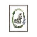 Picture of Palm Wreath Zebra _GroupedProduct_Rectangle_Portrait_Mini_ _GroupedProduct_Rectangle_Portrait_Framed_Matted_