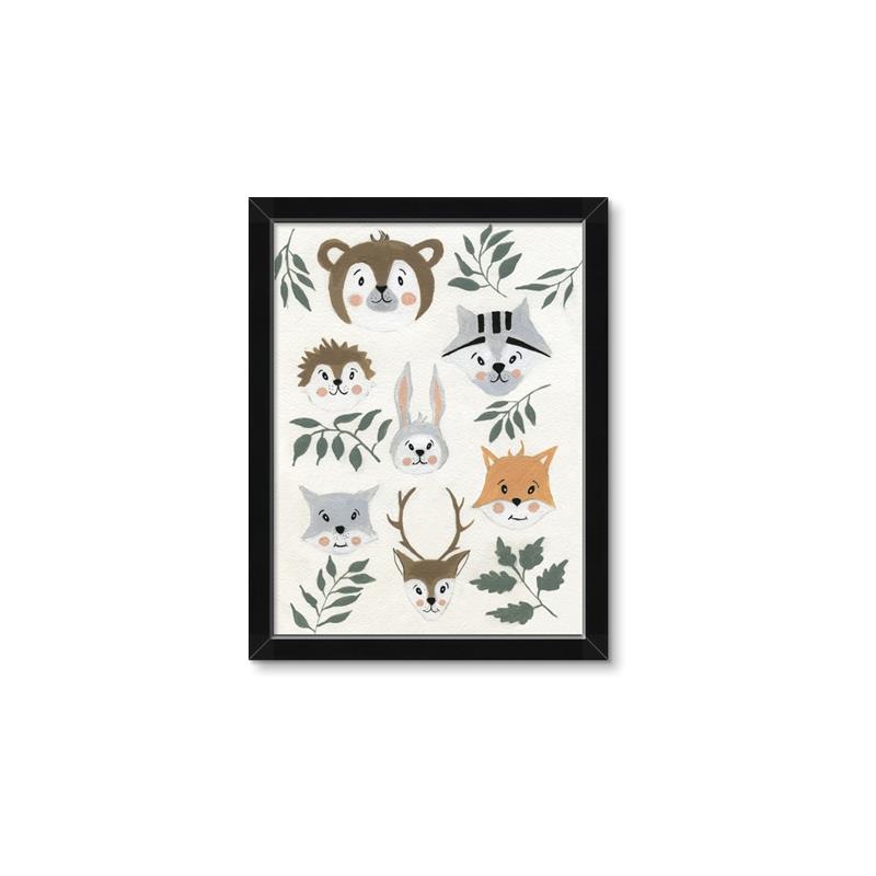 Picture of Safari Heads II (make bkg white) _GroupedProduct_Rectangle_Portrait_Mini_ _GroupedProduct_Rectangle_Portrait_Framed_Matted_
