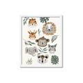 Picture of Safari Heads I (make bkg white) _GroupedProduct_Rectangle_Portrait_Mini_ _GroupedProduct_Rectangle_Portrait_Framed_Matted_
