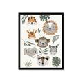 Picture of Safari Heads I (make bkg white) _GroupedProduct_Rectangle_Portrait_Mini_ _GroupedProduct_Rectangle_Portrait_Framed_Matted_