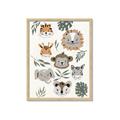 Picture of Safari Heads I (make bkg white) _GroupedProduct_Rectangle_Portrait_Mini_ _GroupedProduct_Rectangle_Portrait_Framed_Matted_