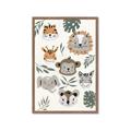 Picture of Safari Heads I (make bkg white) _GroupedProduct_Rectangle_Portrait_Mini_ _GroupedProduct_Rectangle_Portrait_Framed_Matted_
