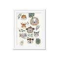 Picture of Safari Heads I (make bkg white) _GroupedProduct_Rectangle_Portrait_Mini_ _GroupedProduct_Rectangle_Portrait_Framed_Matted_