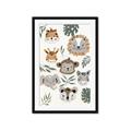 Picture of Safari Heads I (make bkg white) _GroupedProduct_Rectangle_Portrait_Mini_ _GroupedProduct_Rectangle_Portrait_Framed_Matted_