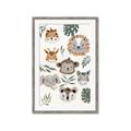 Picture of Safari Heads I (make bkg white) _GroupedProduct_Rectangle_Portrait_Mini_ _GroupedProduct_Rectangle_Portrait_Framed_Matted_
