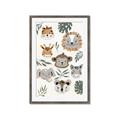 Picture of Safari Heads I (make bkg white) _GroupedProduct_Rectangle_Portrait_Mini_ _GroupedProduct_Rectangle_Portrait_Framed_Matted_