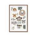 Picture of Safari Heads I (make bkg white) _GroupedProduct_Rectangle_Portrait_Mini_ _GroupedProduct_Rectangle_Portrait_Framed_Matted_
