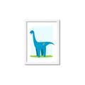 Picture of Blue  Brachiosaurus _GroupedProduct_Rectangle_Portrait_Mini_ _GroupedProduct_Rectangle_Portrait_Framed_Matted_