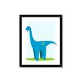 Picture of Blue  Brachiosaurus _GroupedProduct_Rectangle_Portrait_Mini_ _GroupedProduct_Rectangle_Portrait_Framed_Matted_