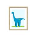Picture of Blue  Brachiosaurus _GroupedProduct_Rectangle_Portrait_Mini_ _GroupedProduct_Rectangle_Portrait_Framed_Matted_