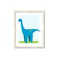 Picture of Blue  Brachiosaurus _GroupedProduct_Rectangle_Portrait_Mini_ _GroupedProduct_Rectangle_Portrait_Framed_Matted_