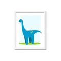 Picture of Blue  Brachiosaurus _GroupedProduct_Rectangle_Portrait_Mini_ _GroupedProduct_Rectangle_Portrait_Framed_Matted_