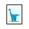 Picture of Blue  Brachiosaurus _GroupedProduct_Rectangle_Portrait_Mini_ _GroupedProduct_Rectangle_Portrait_Framed_Matted_