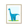 Picture of Blue  Brachiosaurus _GroupedProduct_Rectangle_Portrait_Mini_ _GroupedProduct_Rectangle_Portrait_Framed_Matted_