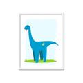 Picture of Blue  Brachiosaurus _GroupedProduct_Rectangle_Portrait_Mini_ _GroupedProduct_Rectangle_Portrait_Framed_Matted_
