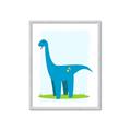 Picture of Blue  Brachiosaurus _GroupedProduct_Rectangle_Portrait_Mini_ _GroupedProduct_Rectangle_Portrait_Framed_Matted_