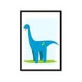 Picture of Blue  Brachiosaurus _GroupedProduct_Rectangle_Portrait_Mini_ _GroupedProduct_Rectangle_Portrait_Framed_Matted_