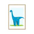 Picture of Blue  Brachiosaurus _GroupedProduct_Rectangle_Portrait_Mini_ _GroupedProduct_Rectangle_Portrait_Framed_Matted_