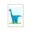 Picture of Blue  Brachiosaurus _GroupedProduct_Rectangle_Portrait_Mini_ _GroupedProduct_Rectangle_Portrait_Framed_Matted_
