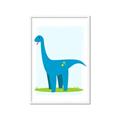 Picture of Blue  Brachiosaurus _GroupedProduct_Rectangle_Portrait_Mini_ _GroupedProduct_Rectangle_Portrait_Framed_Matted_