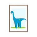 Picture of Blue  Brachiosaurus _GroupedProduct_Rectangle_Portrait_Mini_ _GroupedProduct_Rectangle_Portrait_Framed_Matted_