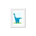 Picture of Blue  Brachiosaurus _GroupedProduct_Rectangle_Portrait_Mini_ _GroupedProduct_Rectangle_Portrait_Framed_Matted_