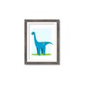 Picture of Blue  Brachiosaurus _GroupedProduct_Rectangle_Portrait_Mini_ _GroupedProduct_Rectangle_Portrait_Framed_Matted_