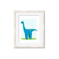 Picture of Blue  Brachiosaurus _GroupedProduct_Rectangle_Portrait_Mini_ _GroupedProduct_Rectangle_Portrait_Framed_Matted_