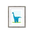 Picture of Blue  Brachiosaurus _GroupedProduct_Rectangle_Portrait_Mini_ _GroupedProduct_Rectangle_Portrait_Framed_Matted_
