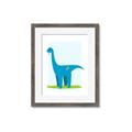 Picture of Blue  Brachiosaurus _GroupedProduct_Rectangle_Portrait_Mini_ _GroupedProduct_Rectangle_Portrait_Framed_Matted_